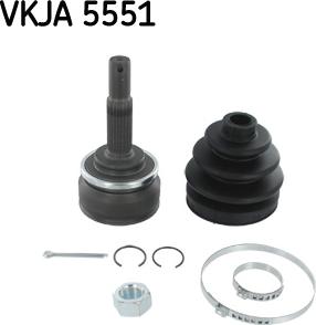 SKF VKJA 5551 - Шарнирный комплект, ШРУС, приводной вал autospares.lv