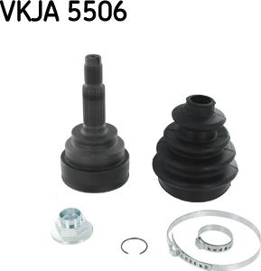 SKF VKJA 5506 - Шарнирный комплект, ШРУС, приводной вал autospares.lv