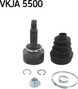 SKF VKJA 5500 - Шарнирный комплект, ШРУС, приводной вал autospares.lv