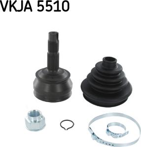 SKF VKJA 5510 - Шарнирный комплект, ШРУС, приводной вал autospares.lv