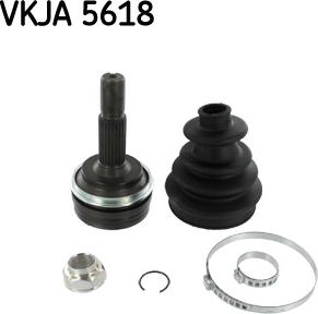 SKF VKJA 5618 - Шарнирный комплект, ШРУС, приводной вал autospares.lv