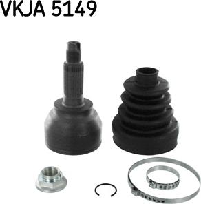 SKF VKJA 5149 - Шарнирный комплект, ШРУС, приводной вал autospares.lv