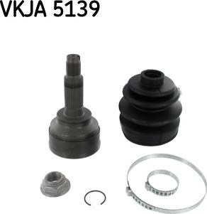 SKF VKJA 5139 - Шарнирный комплект, ШРУС, приводной вал autospares.lv