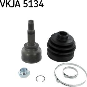 SKF VKJA 5134 - Шарнирный комплект, ШРУС, приводной вал autospares.lv