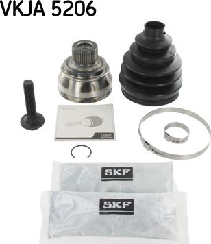 SKF VKJA 5206 - Шарнирный комплект, ШРУС, приводной вал autospares.lv