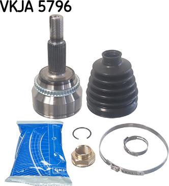 SKF VKJA 5796 - Шарнирный комплект, ШРУС, приводной вал autospares.lv