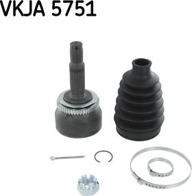 SKF VKJA 5751 - Шарнирный комплект, ШРУС, приводной вал autospares.lv