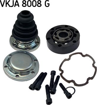 SKF VKJA 8008 G - Шарнирный комплект, ШРУС, приводной вал autospares.lv