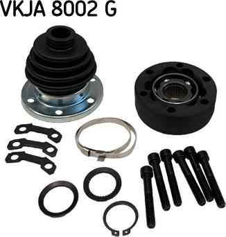 SKF VKJA 8002 G - Шарнирный комплект, ШРУС, приводной вал autospares.lv