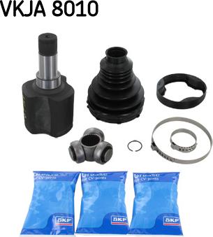 SKF VKJA 8010 - Шарнирный комплект, ШРУС, приводной вал autospares.lv