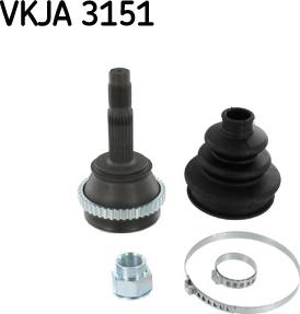 SKF VKJA 3151 - Шарнирный комплект, ШРУС, приводной вал autospares.lv
