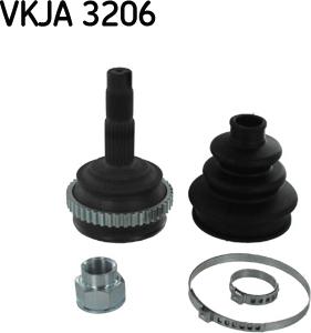 SKF VKJA 3206 - Шарнирный комплект, ШРУС, приводной вал autospares.lv