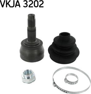 SKF VKJA 3202 - Шарнирный комплект, ШРУС, приводной вал autospares.lv