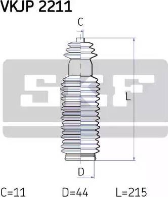 SKF VKJP 2211 - Комплект пыльника, рулевое управление autospares.lv