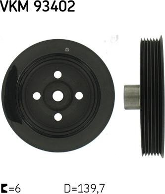 SKF VKM 93402 - Шкив коленчатого вала autospares.lv