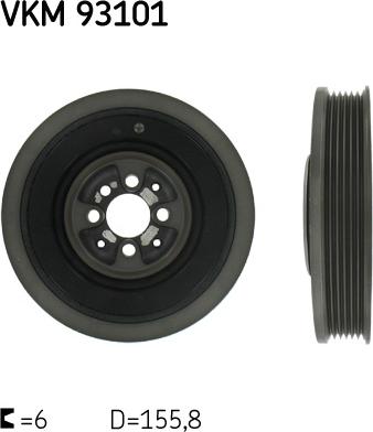 SKF VKM 93101 - Шкив коленчатого вала autospares.lv