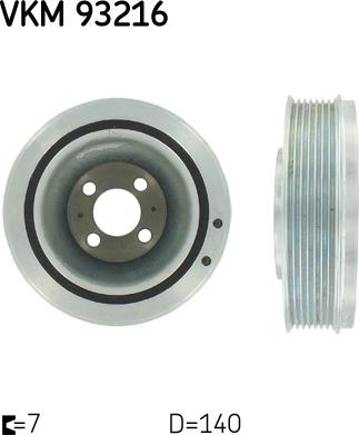 SKF VKM 93216 - Шкив коленчатого вала autospares.lv