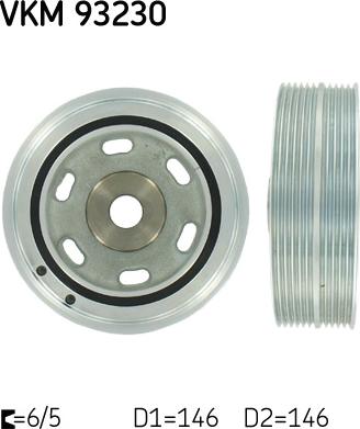 SKF VKM 93230 - Шкив коленчатого вала autospares.lv