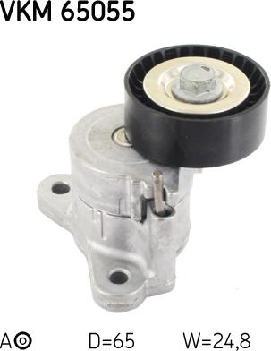 SKF VKM 65055 - Ролик, поликлиновый ремень autospares.lv