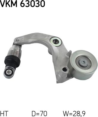 SKF VKM 63030 - Ролик, поликлиновый ремень autospares.lv