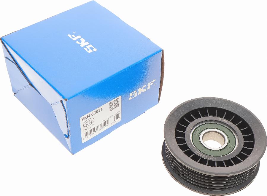 SKF VKM 63031 - Ролик, поликлиновый ремень autospares.lv