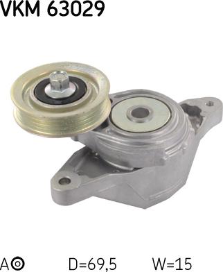 SKF VKM 63029 - Ролик, поликлиновый ремень autospares.lv