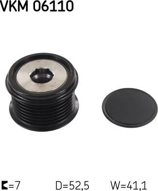 SKF VKM 06110 - Шкив генератора, муфта autospares.lv