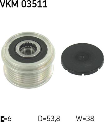 SKF VKM 03511 - Шкив генератора, муфта autospares.lv