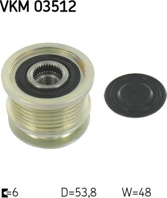 SKF VKM 03512 - Шкив генератора, муфта autospares.lv