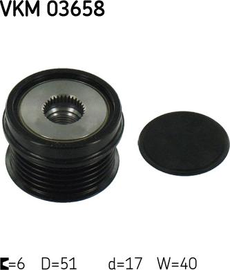 SKF VKM 03658 - Шкив генератора, муфта autospares.lv