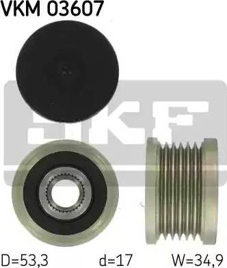 SKF VKM 03607 - Шкив генератора, муфта autospares.lv