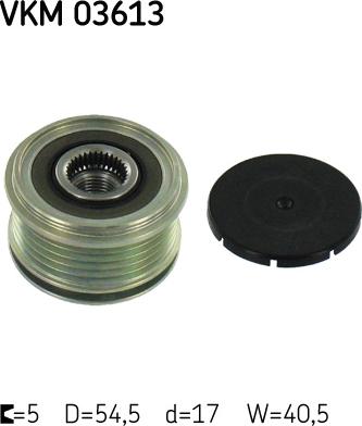 SKF VKM 03613 - Шкив генератора, муфта autospares.lv