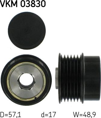 SKF VKM 03830 - Шкив генератора, муфта autospares.lv