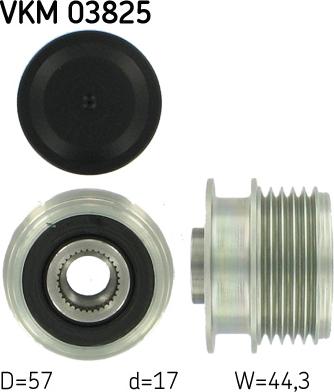 SKF VKM 03825 - Шкив генератора, муфта autospares.lv