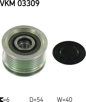 SKF VKM 03309 - Шкив генератора, муфта autospares.lv