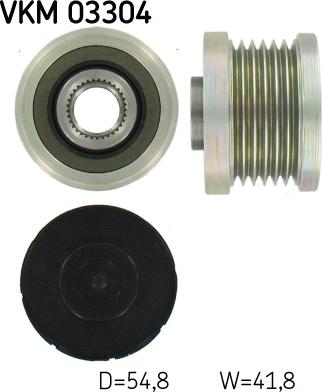 SKF VKM 03304 - Шкив генератора, муфта autospares.lv