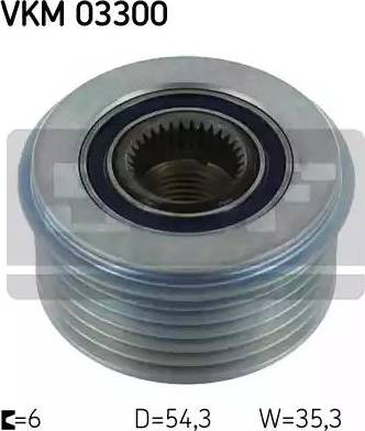 SKF VKM 03300 - Шкив генератора, муфта autospares.lv