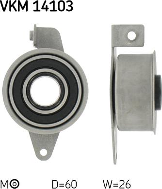 SKF VKM 14103 - Натяжной ролик, зубчатый ремень ГРМ autospares.lv