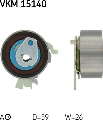 SKF VKM 15140 - Натяжной ролик, зубчатый ремень ГРМ autospares.lv