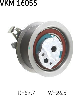 SKF VKM 16055 - Натяжной ролик, зубчатый ремень ГРМ autospares.lv