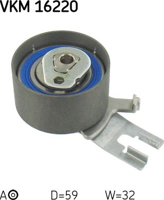 SKF VKM 16220 - Натяжной ролик, зубчатый ремень ГРМ autospares.lv