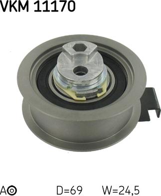 SKF VKM 11170 - Натяжной ролик, зубчатый ремень ГРМ autospares.lv