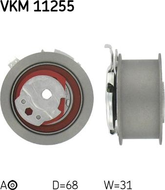 SKF VKM 11255 - Натяжной ролик, зубчатый ремень ГРМ autospares.lv