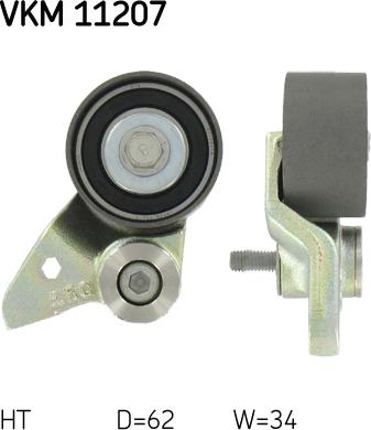 SKF VKM 11207 - Натяжной ролик, зубчатый ремень ГРМ autospares.lv