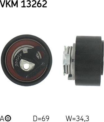 SKF VKM 13262 - Натяжной ролик, зубчатый ремень ГРМ autospares.lv