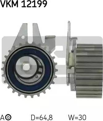 SKF VKM 12199 - Натяжной ролик, зубчатый ремень ГРМ autospares.lv