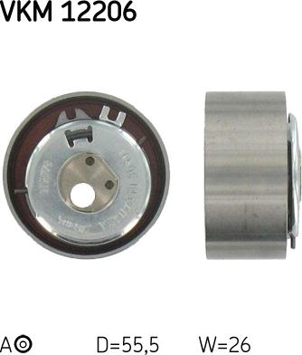 SKF VKM 12206 - Натяжной ролик, зубчатый ремень ГРМ autospares.lv