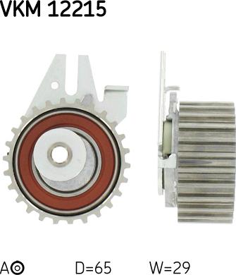 SKF VKM 12215 - Натяжной ролик, зубчатый ремень ГРМ autospares.lv