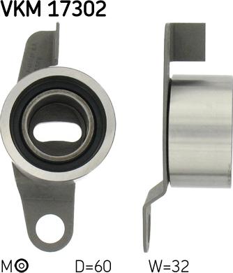 SKF VKM 17302 - Натяжной ролик, зубчатый ремень ГРМ autospares.lv