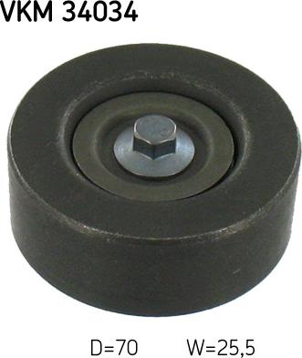 SKF VKM 34034 - Ролик, поликлиновый ремень autospares.lv